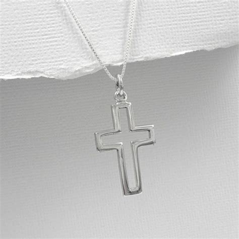 Cross Necklace Baptism Necklace Confirmation Necklace - Etsy | Sterling silver cross pendant ...