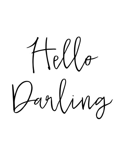 Hello Darling Sign FREE Printable | Made in a Day