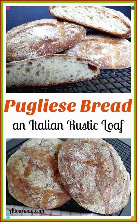 Pugliese Bread A Rustic Italian Loaf That Is Delicious And Chewy Perfect For Dunking. This Is A ...