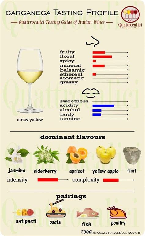 Garganega wines tasting profile on Quattrocalici #Infografía # ...