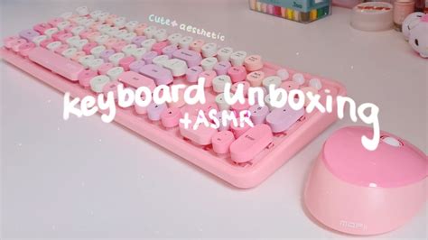 unboxing cute + aesthetic new keyboard and mouse set ! MOFii pink ...