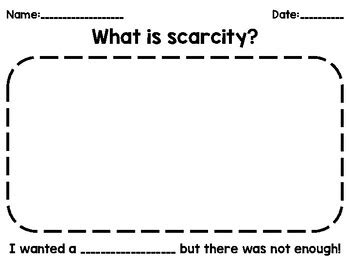 Scarcity Drawing- Economics by First We Learn | TPT