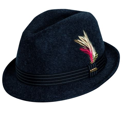 Wool Felt Fedora Hat with Feather Accent – Explorer Hats