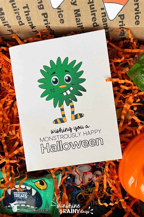 Printable Halloween Cards - Sunshine and Rainy Days