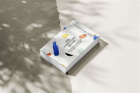 Business card with strong shadows mockup - Mockups Design