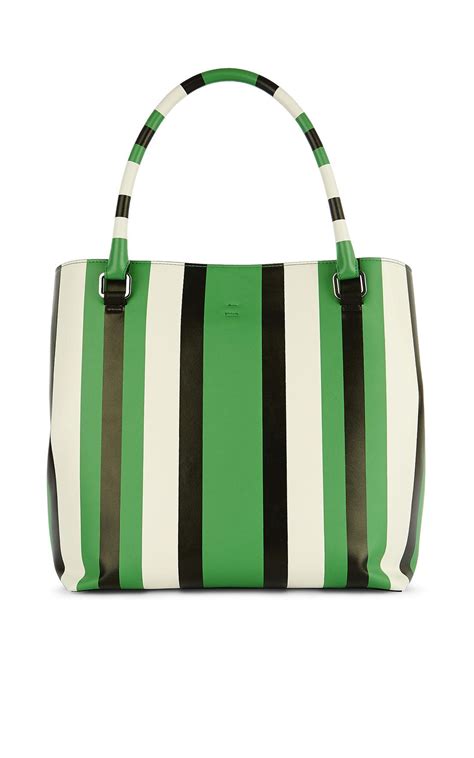 Karen millen Bold Stripe Bag - Green/multi in Green | Lyst