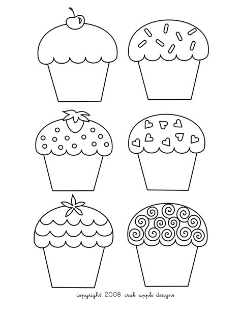 Cupcakes Coloring Pages