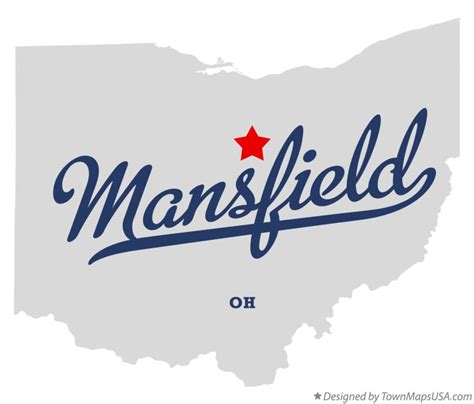 Map of Mansfield, OH, Ohio