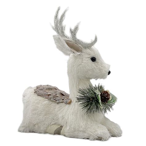 The Holiday Aisle® White Christmas Reindeer Decor 10" & Reviews | Wayfair