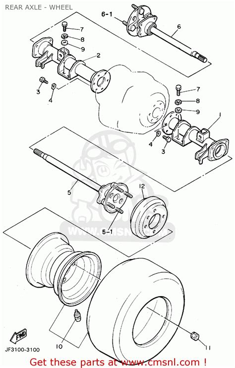 JF24651000: Rear Axle Shaft Comp. Yamaha - buy the JF2-46510-00 at CMSNL