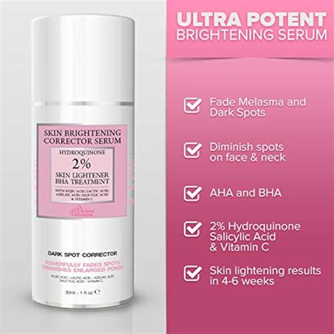 2% Hydroquinone Dark Spot Corrector Remover For Face & Melasma Treatment Fade | eBay