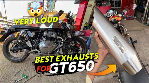 Installing Continental GT 650 Best Exhaust | GURSEWAK EXHAUST | SuperBike Sound 💥 - YouTube