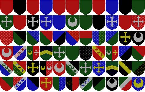 Finally found time to write up a quick procedural coat-of-arms generator! : r/proceduralgeneration