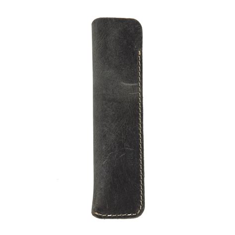 Galen Leather Co. Leather Single Pen Sleeve- Crazy Horse Smoky