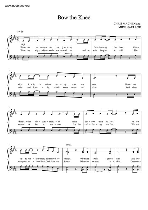 Spiritual-Bow The Knee Sheet Music pdf, - Free Score Download ★