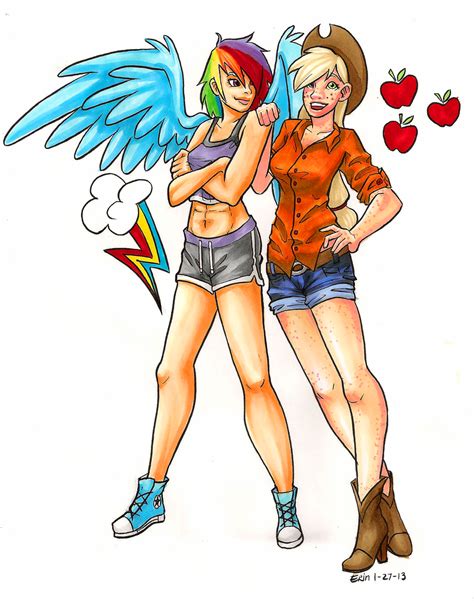 Rainbow Dash and Applejack by ramenluver111 on DeviantArt