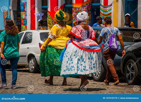 Brazilian Woman of African Descent, Smiling, Dressed in Traditional ...