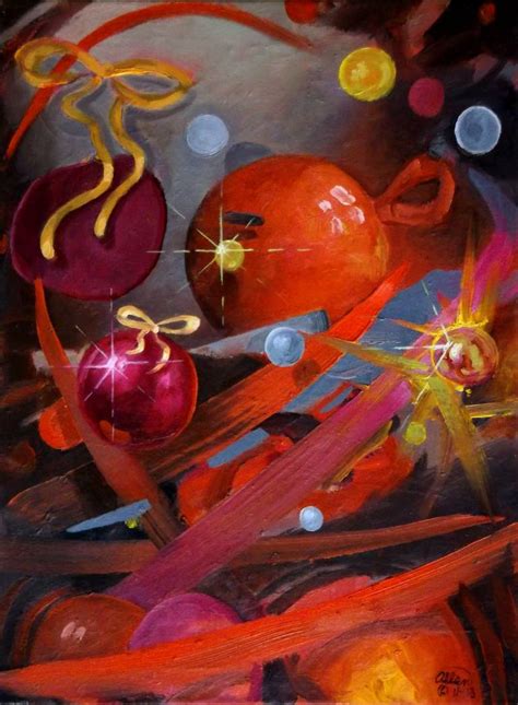 Christmas Abstract Painting by Allen Jones | Saatchi Art