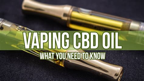 Vaping CBD Oil: What You Need to Know - CBD Search