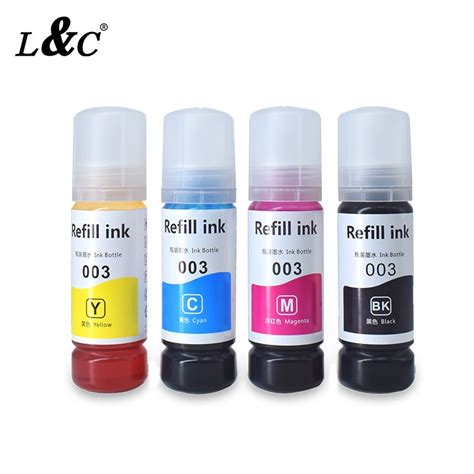 L&C Refill ink 003 Ink Dye Ink For Epson Inkjet Printer L3110 L3116 ...