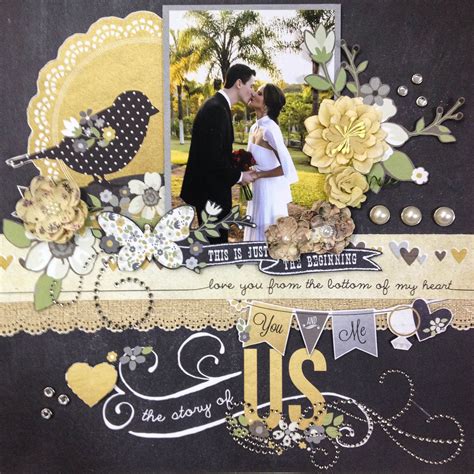 The Story of Us | Wedding scrapbook pages, Wedding scrapbook, Wedding scrapbooking layouts