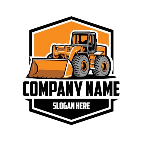 Premium Bulldozer excavating company logo. Emblem style concept vector ...