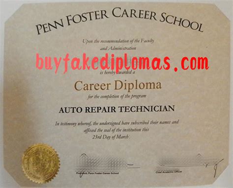 Penn Foster Career School Fake Diploma | Buy Fake Diplomas, High School, College, Degrees, Fake ...