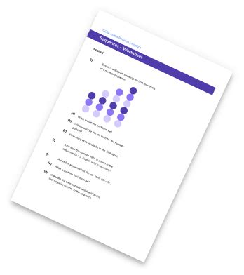 Quadratic Sequences Worksheet - GCSE Maths [FREE]