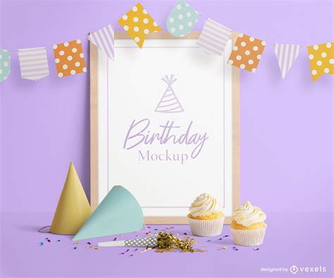 Birthday PSD Mockup Editable Template to Download