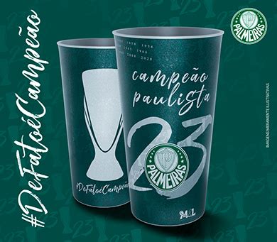 Copo Comemorativo Palmeiras Campeão Paulista 2020 - Verde Branco Mania