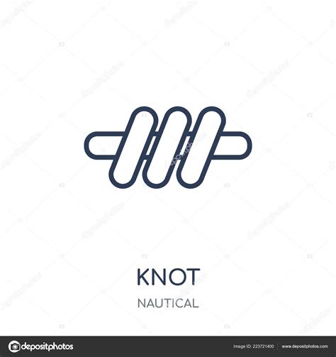 Knot Icon Knot Linear Symbol Design Nautical Collection Simple Outline Stock Vector by ...