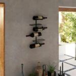 Wine Rack, Wall Hanging Wine Rack, 6 Bottles - Handcrafted Wine Racks Store