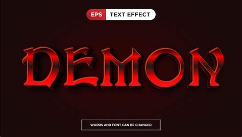 Premium Vector | Demon text effect editable horror and scary font style