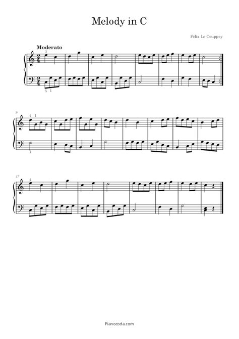 Free Easy Piano Sheet Music for Beginners in PDF