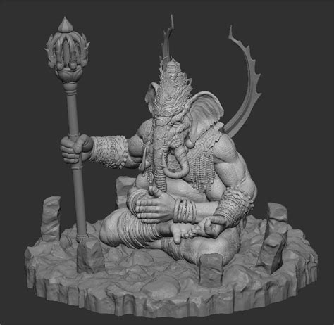 Ganesha 3D Print statue of lord 3D model 3D printable | CGTrader