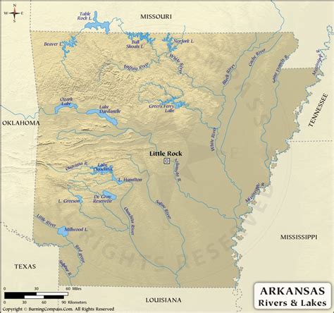 Arkansas River Map, Arkansas Rivers and Lakes