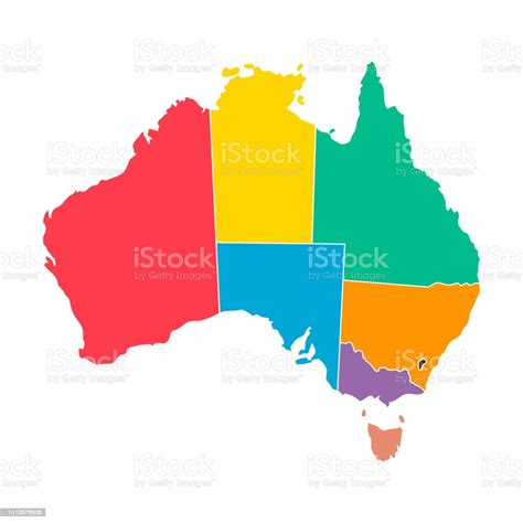 Ikon Peta Australia Konsep Kosong Geografi Ilustrasi Vektor Latar Belakang Grafis Terisolasi ...