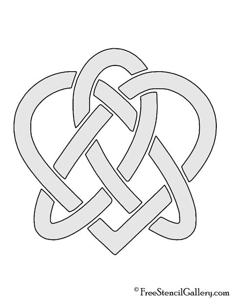 Celtic Knot - Heart Stencil | Free Stencil Gallery