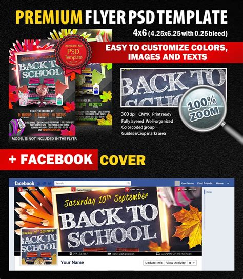 Back To School PSD Flyer Template #10620 - Styleflyers