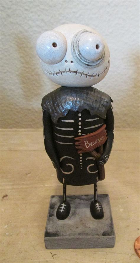 Halloween Skelly Skeleton character with bones folk art by | Etsy | Halloween folk art, Pewter ...