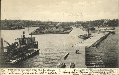 Fort Hope Harbour From the Lighthouse Ontario Canada Postcard