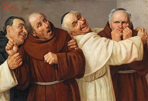 Four monks Painting by Claudio Rinaldi - Fine Art America