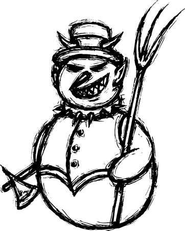 Evil Snowman Drawing at GetDrawings | Free download