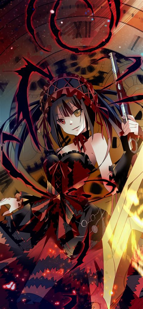 Anime Date A Live, Kurumi Tokisaki, 1170x2532 Phone HD Wallpaper