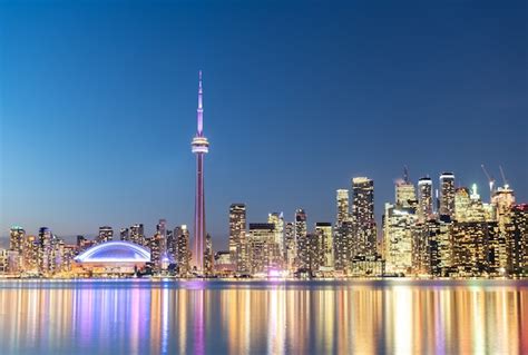 Premium Photo | Toronto city skyline at night, ontario, canada