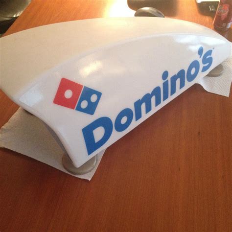 Original HTH Shark Fin Domino's Pizza Delivery Car Topper Sign Magnetic ...