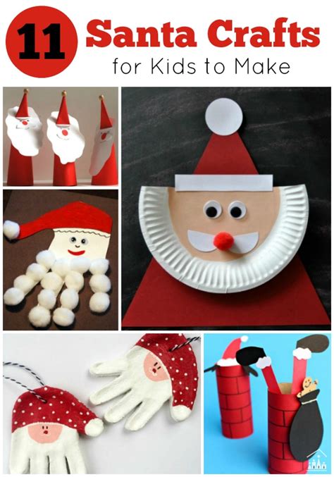 11 Santa Crafts for Kids to Make - Crafty Kids at Home