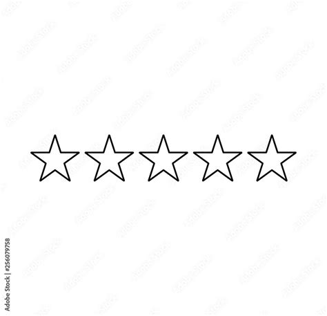 Five stars rating. Star icon. Feedback consumer or customer review ...