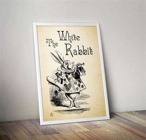 Alice in Wonderland Quotes THE WHITE RABBIT Digital Download - Etsy