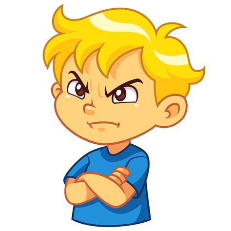 Premium Vector | Angry boy expression